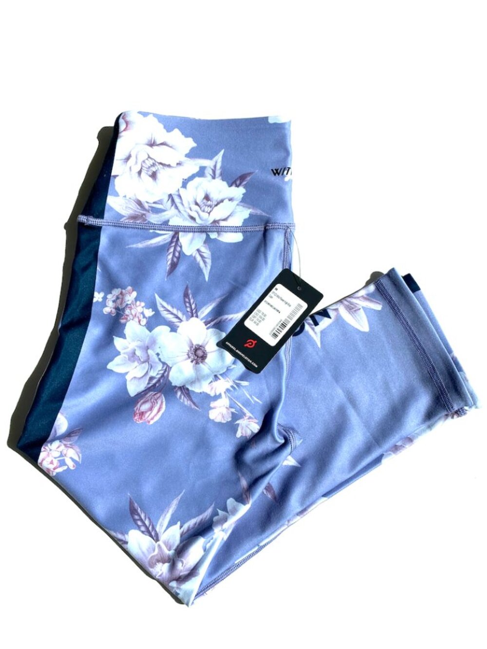 NWT!!! Peloton x WITH Wild Flower High Rise Capri crop leggings / pants. Medium.